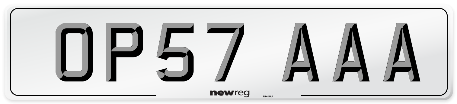 OP57 AAA Number Plate from New Reg